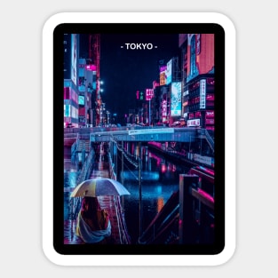 Tokyo Street Neon Synthwave Sticker